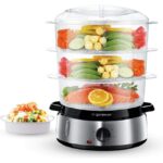 Zu sehen ist AZ Produktbild 1 zu folgenden Produkt: Aigostar Fitfoodie Steel 30INA - Dampfgarer
