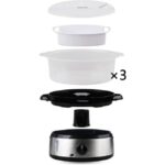 Zu sehen ist AZ Produktbild 2 zu folgenden Produkt: Aigostar Fitfoodie Steel 30INA - Dampfgarer