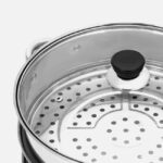 Zu sehen ist AZ Produktbild 3 zu folgenden Produkt: AllRight 5 Etagen Dampfkocher Mantovarka Gardampfkochtopf Set