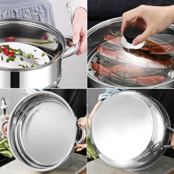 AllRight 5 Etagen Dampfkocher Mantovarka Gardampfkochtopf Set Bild 4 Zu sehen ist AZ Produktbild 4 zu folgenden Produkt: AllRight 5 Etagen Dampfkocher Mantovarka Gardampfkochtopf Set