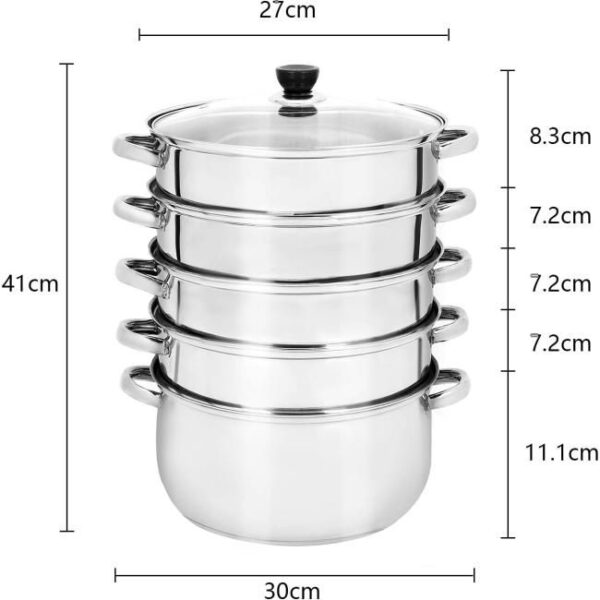 AllRight 5 Etagen Dampfkocher Mantovarka Gardampfkochtopf Set Bild 2 Zu sehen ist AZ Produktbild 2 zu folgenden Produkt: AllRight 5 Etagen Dampfkocher Mantovarka Gardampfkochtopf Set