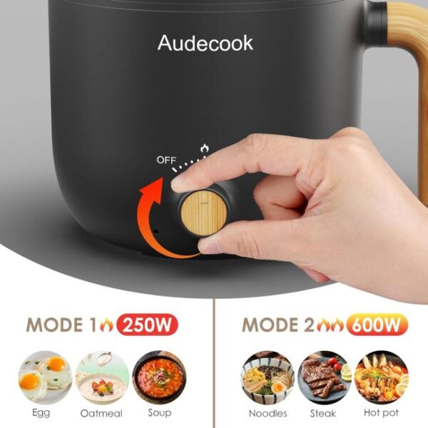 Audecook Elektrische Hot Pot und Dampfgarer Bild 3 Zu sehen ist AZ Produktbild 3 zu folgenden Produkt: Audecook Elektrische Hot Pot und Dampfgarer