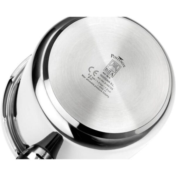 BRA Vitesse - Profi Edelstahl Schnellkochtopf 6 ltr Bild 4 Zu sehen ist AZ Produktbild 4 zu folgenden Produkt: BRA Vitesse - Profi Edelstahl Schnellkochtopf 6 ltr