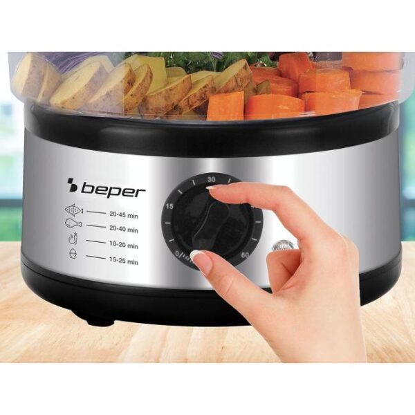 Zu sehen ist AZ Produktbild 2 zu folgenden Produkt: Beper - 5 L Multifunktionaler Dampfgarer