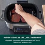 Zu sehen ist AZ Produktbild 2 zu folgenden Produkt: CHEFREE Gesundheitsgrill und Heißluftfritteuse
