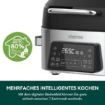 Zu sehen ist AZ Produktbild 4 zu folgenden Produkt: CHEFREE Gesundheitsgrill und Heißluftfritteuse