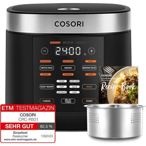 Zu sehen ist AZ Produktbild 1 zu folgenden Produkt: COSORI Reiskocher, Multikocher mit 17 Programme
