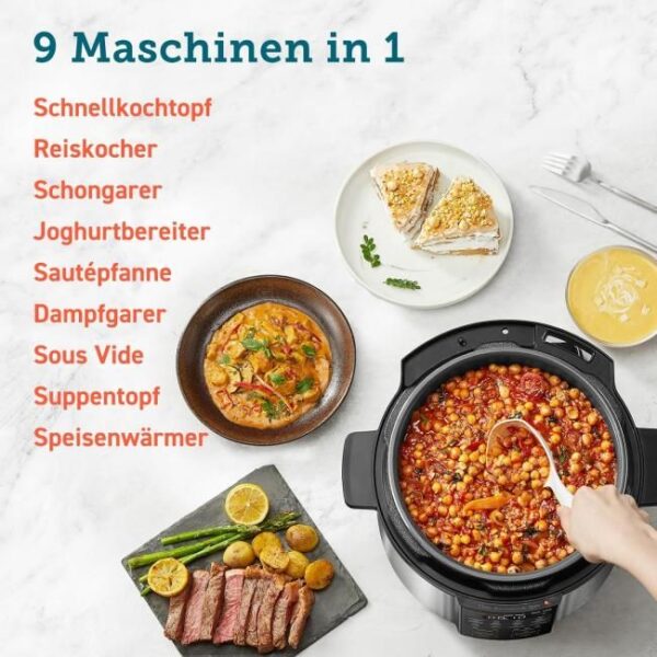 COSORI Schnellkochtopf, 9-in-1, Multikocher mit 14 Funktionen Bild 2 Zu sehen ist AZ Produktbild 2 zu folgenden Produkt: COSORI Schnellkochtopf, 9-in-1, Multikocher mit 14 Funktionen