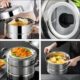 Cabilock Edelstahl Dampfgarer Topf Suppentopf Pastatopf Dampfkorb 3 Schichten Dim Sum Dämpfer Kochtopf Chinesischer Dampfer Dampftopf für Hot Pot Gemüse Kartoffel Dumpling Küche Kochgeschirr 26cm Bild 3 Zu sehen ist AZ Produktbild 3 zu folgenden Produkt: Cabilock Edelstahl Dampfgarer Topf Suppentopf Pastatopf Dampfkorb 3 Schichten Dim Sum Dämpfer Kochtopf Chinesischer Dampfer Dampftopf für Hot Pot Gemüse Kartoffel Dumpling Küche Kochgeschirr 26cm