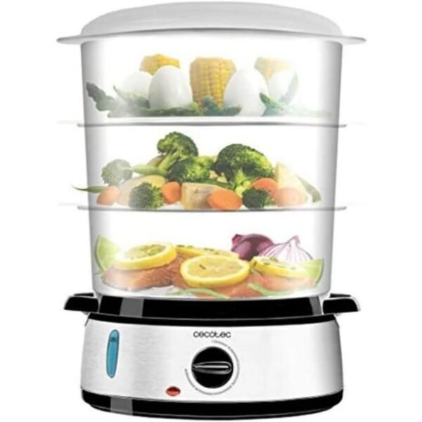 Cecotec Vaporera eléctrica Vapovita 3000 INOX con 800 W Zu sehen ist AZ Produktbild 1 zu folgenden Produkt: Cecotec Vaporera eléctrica Vapovita 3000 INOX con 800 W