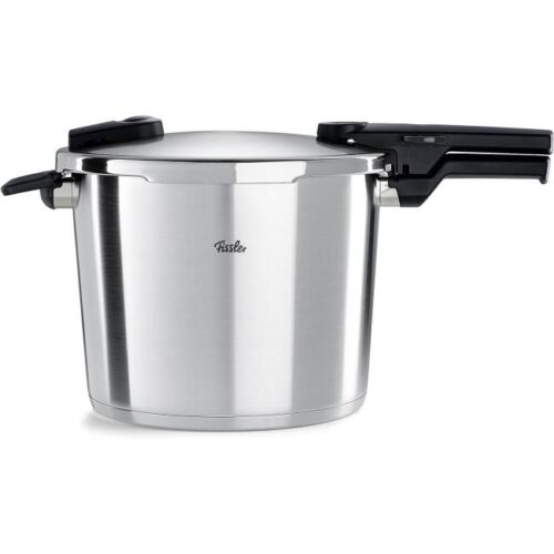 Zu sehen ist AZ Produktbild 1 zu folgenden Produkt: Fissler Vitaquick Premium 10l / Schnellkochtopf (10 L, Ø 26 cm) Edelstahl-Dampfkochtopf, 2-Garstufen, Made in Germany - Induktion