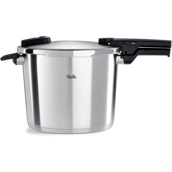 Zu sehen ist AZ Produktbild 1 zu folgenden Produkt: Fissler Vitaquick Premium 10l / Schnellkochtopf (10 L, Ø 26 cm) Edelstahl-Dampfkochtopf, 2-Garstufen, Made in Germany - Induktion