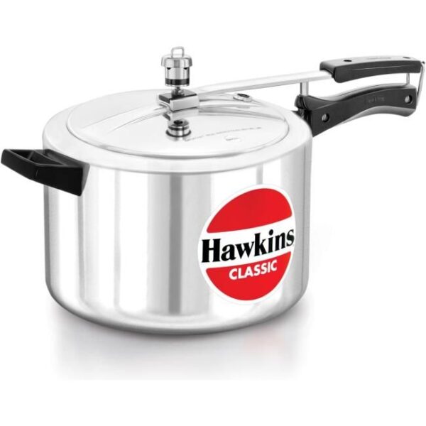 Hawkins Classic CL8W Schnellkochtopf aus Aluminium, 8 l Bild 1 Zu sehen ist AZ Produktbild 1 zu folgenden Produkt: Hawkins Classic CL8W 8L Schnellkochtopf aus Aluminium