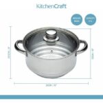 Zu sehen ist AZ Produktbild 2 zu folgenden Produkt: KitchenCraft Universaleinsatz Dampfgarer mit Deckel