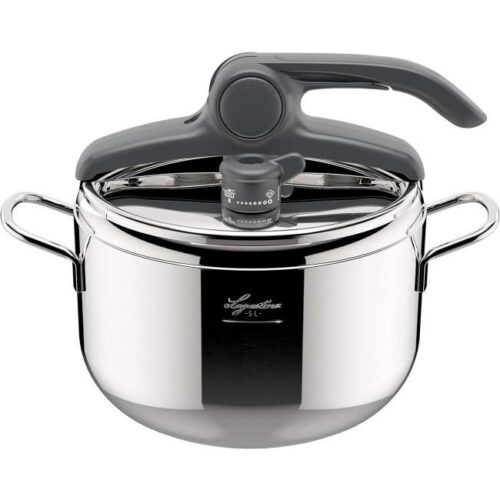 Zu sehen ist AZ Produktbild 1 zu folgenden Produkt: Lagostina Irradial Control Lagoeasy'UP 5 l Schnellkochtopf aus Edelstahl