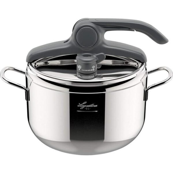 Zu sehen ist AZ Produktbild 1 zu folgenden Produkt: Lagostina Irradial Control Lagoeasy'UP 5 l Schnellkochtopf aus Edelstahl