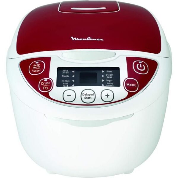 Moulinex MK705111 Multikocher, 12-in-1, Rot, 5 l Bild 1 Zu sehen ist AZ Produktbild 1 zu folgenden Produkt: Moulinex MK705111 Multikocher, 12-in-1, Rot, 5 l