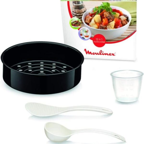 Moulinex MK705111 Multikocher, 12-in-1, Rot, 5 l Bild 2 Zu sehen ist AZ Produktbild 2 zu folgenden Produkt: Moulinex MK705111 Multikocher, 12-in-1, Rot, 5 l