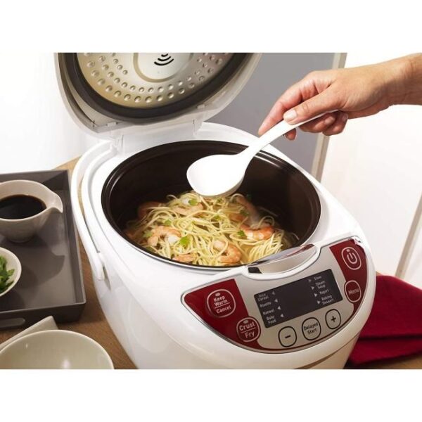 Moulinex MK705111 Multikocher, 12-in-1, Rot, 5 l Bild 3 Zu sehen ist AZ Produktbild 3 zu folgenden Produkt: Moulinex MK705111 Multikocher, 12-in-1, Rot, 5 l