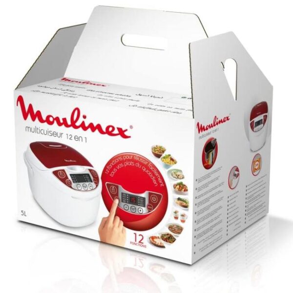 Moulinex MK705111 Multikocher, 12-in-1, Rot, 5 l Bild 4 Zu sehen ist AZ Produktbild 4 zu folgenden Produkt: Moulinex MK705111 Multikocher, 12-in-1, Rot, 5 l
