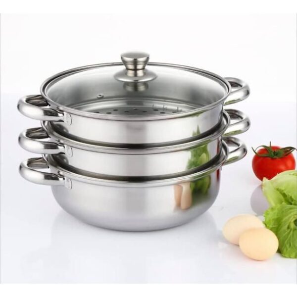 RHP Dampfgarer Dampf Kochtopf 28cm Mantykocher Dampfkocher Gemüse-/ Kartoffeldämpfer Edelstahl mit Glasdeckel spülmaschinengeeignet Bild 1 Zu sehen ist AZ Produktbild 1 zu folgenden Produkt: RHP Dampfgarer Dampf Kochtopf 28cm Mantykocher Dampfkocher Gemüse-/ Kartoffeldämpfer Edelstahl mit Glasdeckel spülmaschinengeeignet