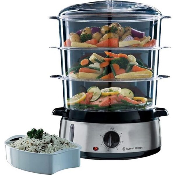 Zu sehen ist AZ Produktbild 1 zu folgenden Produkt: Russell Hobbs Dampfgarer [normale Größe] 9,0l