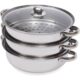 SABUIDDS 28cm Dampfgarer 3 Etagen Dampfkocher Edelstahl Biodampfkocher mit Glasabdeckung Bild 1 Zu sehen ist AZ Produktbild 1 zu folgenden Produkt: SABUIDDS 28cm Dampfgarer 3 Etagen Dampfkocher Edelstahl Biodampfkocher mit Glasabdeckung