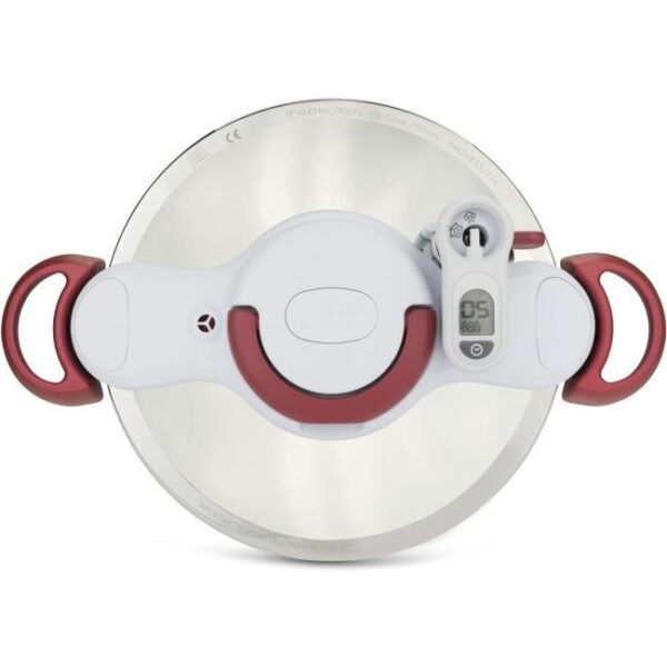 Zu sehen ist AZ Produktbild 4 zu folgenden Produkt: Tefal P46207 | Clipso Minut' Perfect Schnellkochtopf | mit Garbkorb und Timer | 6Liter | edelstahl