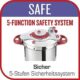 Zu sehen ist AZ Produktbild 5 zu folgenden Produkt: Tefal P46207 | Clipso Minut' Perfect Schnellkochtopf | mit Garbkorb und Timer | 6Liter | edelstahl