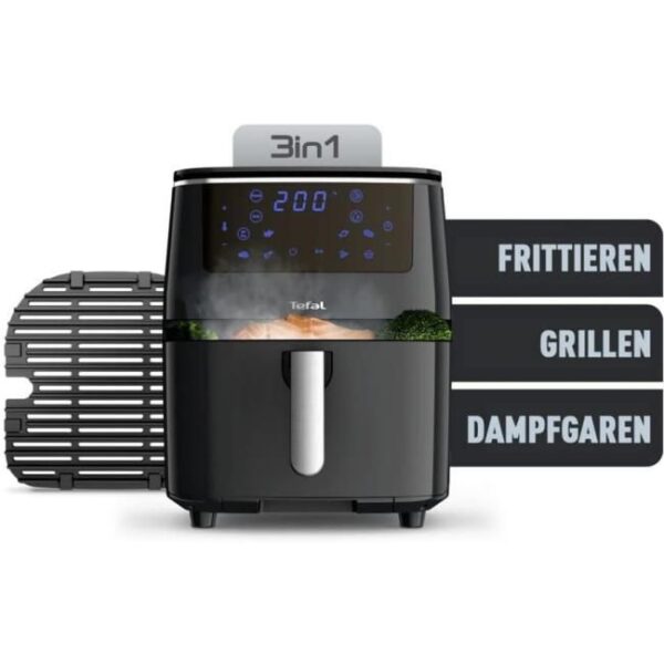 Tefal FW2018 Easy Fry Grill & Steam Heißluftfritteuse Bild 2 Zu sehen ist AZ Produktbild 2 zu folgenden Produkt: Tefal FW2018 Easy Fry Grill & Steam Heißluftfritteuse