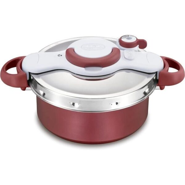 Tefal Schnellkochtopf Clipso Minut Duo 5 L - Schnellkochtopf aus Aluminium mit 5 Sicherheitssystemen und einfachem Einhand-Verschluss, langsames Feuer, Topfmodus, Dampffunktion, Schnellkochtopf Bild 1 Zu sehen ist AZ Produktbild 1 zu folgenden Produkt: Tefal ClipsoMinut Duo 5L - Schnellkochtopf aus Aluminium
