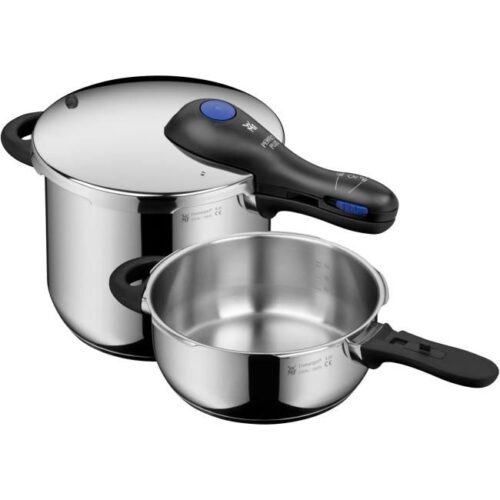 WMF Perfect Plus Schnellkochtopf Set Induktion 2-teilig Bild 1 Zu sehen ist AZ Produktbild 1 zu folgenden Produkt: WMF Perfect Plus Schnellkochtopf Set Induktion 2-teilig