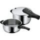 WMF Perfect Schnellkochtopf Set Induktion 2-teilig, Dampfkochtopf 4,5l + 3l, Cromargan Edelstahl poliert, 2 Kochstufen, Einhand-Kochstufenregler Bild 1 Zu sehen ist AZ Produktbild 1 zu folgenden Produkt: WMF Perfect Schnellkochtopf Set Induktion 2-teilig, Dampfkochtopf 4,5l + 3l, Cromargan Edelstahl poliert, 2 Kochstufen, Einhand-Kochstufenregler