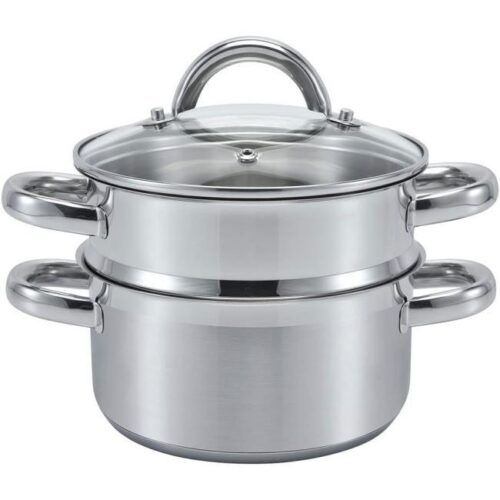 AZ-SSW Vitalo Dampf Kochtopf -1 Zu sehen ist AZ Produktbild 1 zu folgenden Produkt: SSW Vitalo Dampf Kochtopf, Edelstahl Ø 16 cm 1,6 l 4-teilig