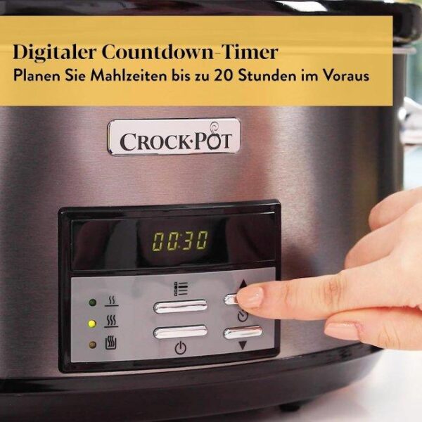 AZ-Crockpot Digital-Schongarer Slow Cooker 7,5l - 3 Zu sehen ist AZ Produktbild 3 zu folgenden Produkt: Crockpot Digital-Schongarer Slow Cooker 7,5l