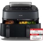 Zu sehen ist AZ Produktbild 1 zu folgenden Produkt: Philips Steam Airfryer 5000 Series Dual Basket